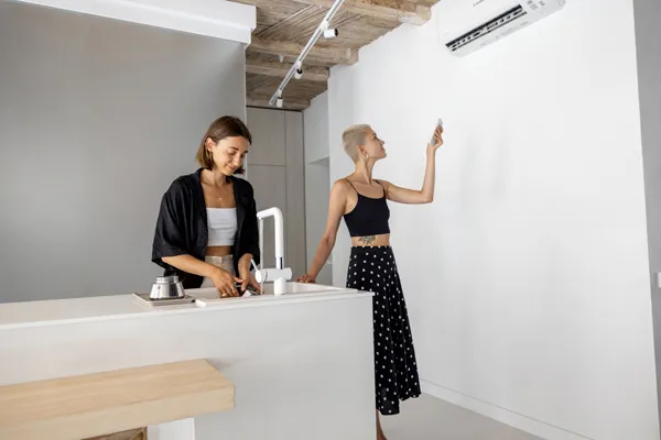 Installation Climatisation réversible dans un commerce